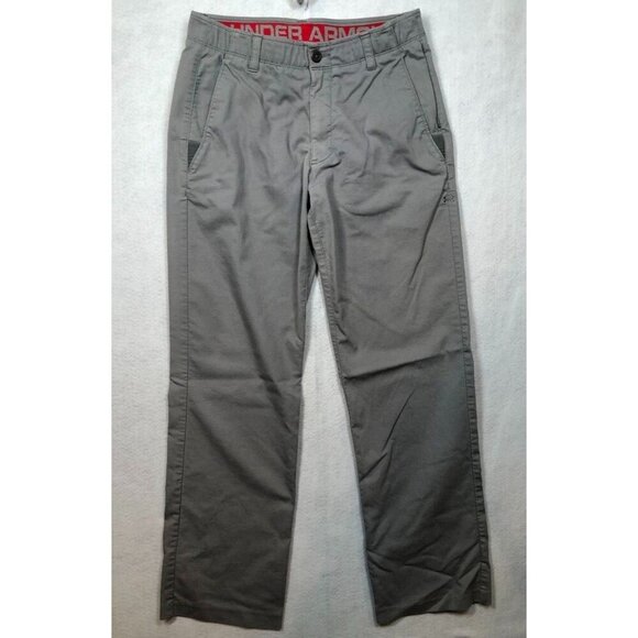Under Armour Performance Chino Pants 1241061 Gray Straight Leg Golf Men's 32x32 - Picture 1 of 8